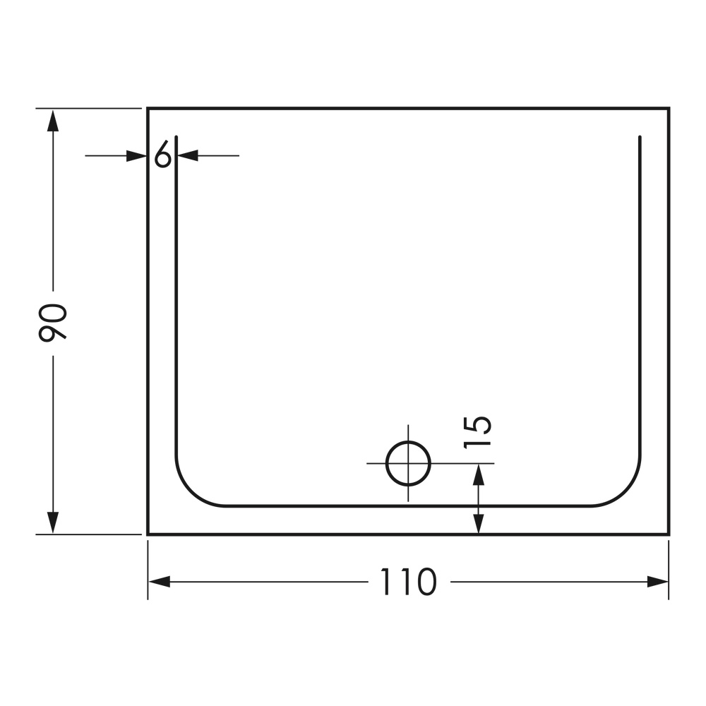 repaBAD rechteck Duschwanne „Como“ 1100 × 900 mm ohne Oberflächenbeschichtung, in Weiß repaBAD rechteck Duschwanne „Como“ 1100 × 900 mm ohne Oberflächenbeschichtung, in Weiß