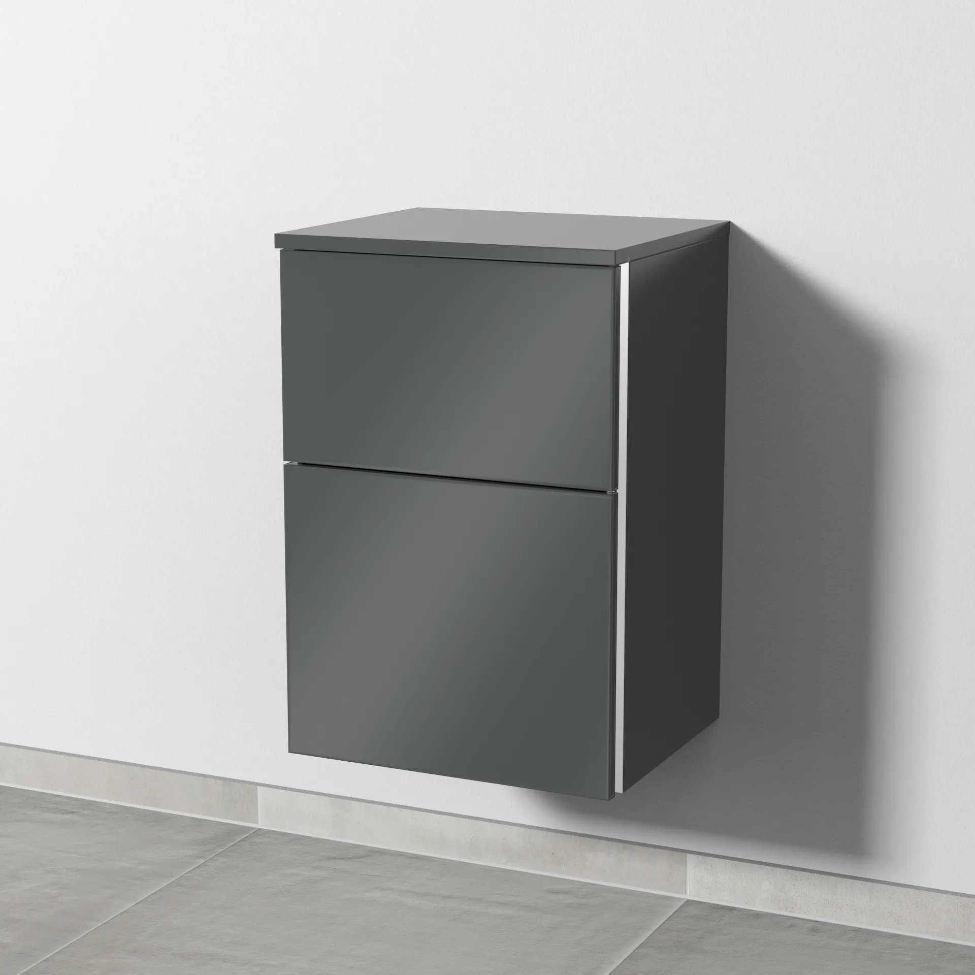 Sanipa Unterschrank „3way“ 400 × 580 × 345 mm in Anthrazit (glanz)
