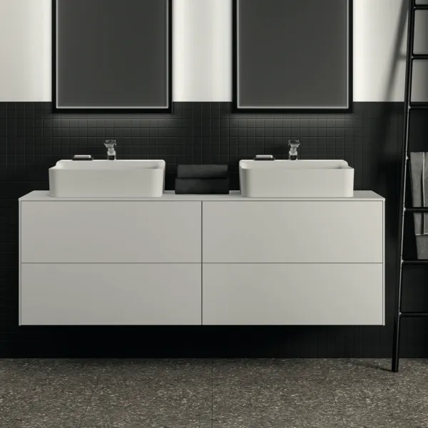 Ideal Standard Waschtischunterschrank „Conca“ 158,7 × 55 × 50,5 cm Weiß matt lackiert
