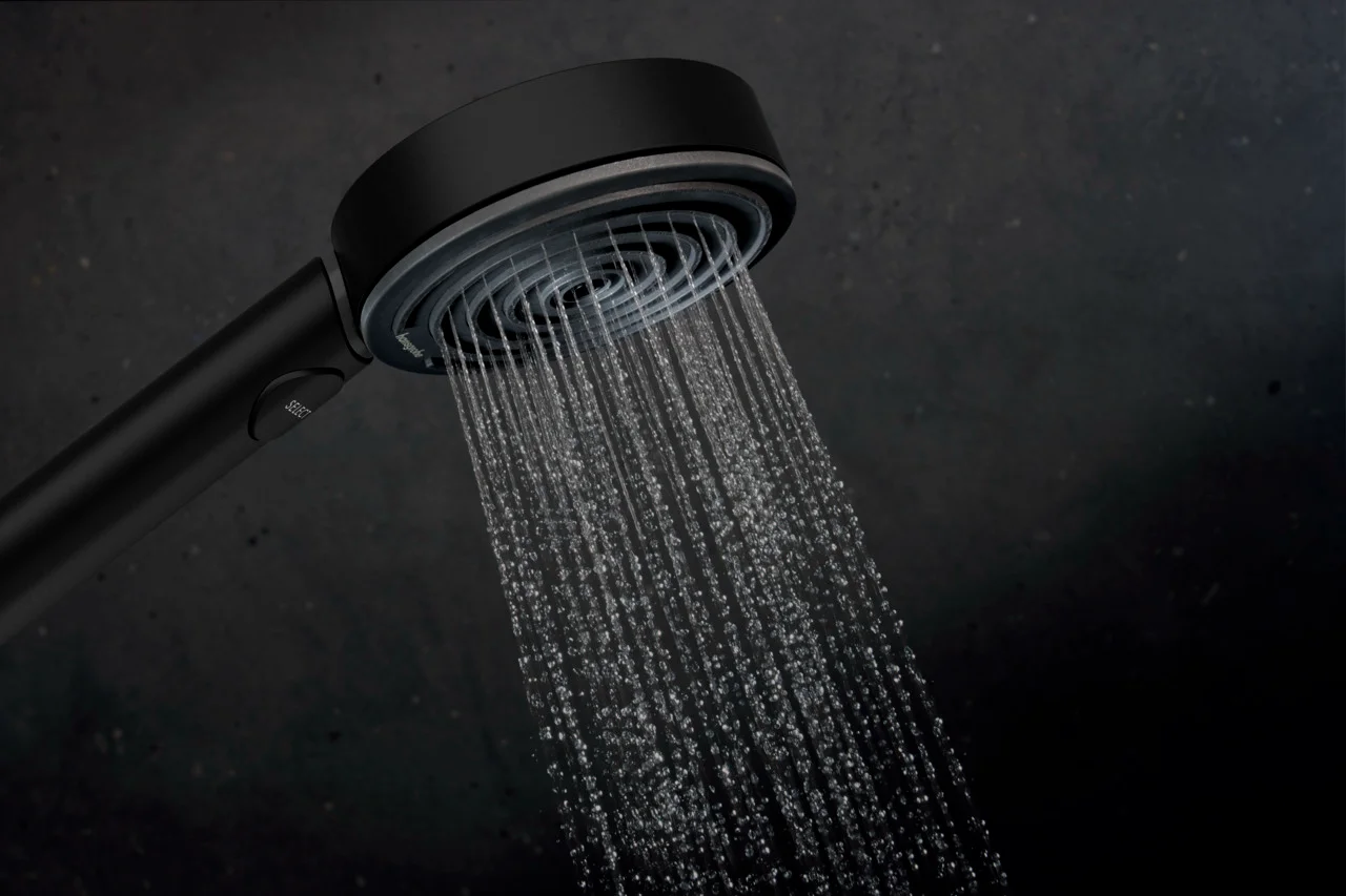 Hansgrohe Pulsify Select S Brausesystem EcoSmart Ecostat Fine 105 mm, 90 cm, Mattschwarz Hansgrohe Pulsify Select S Brausesystem EcoSmart Ecostat Fine 105 mm, 90 cm, Mattschwarz