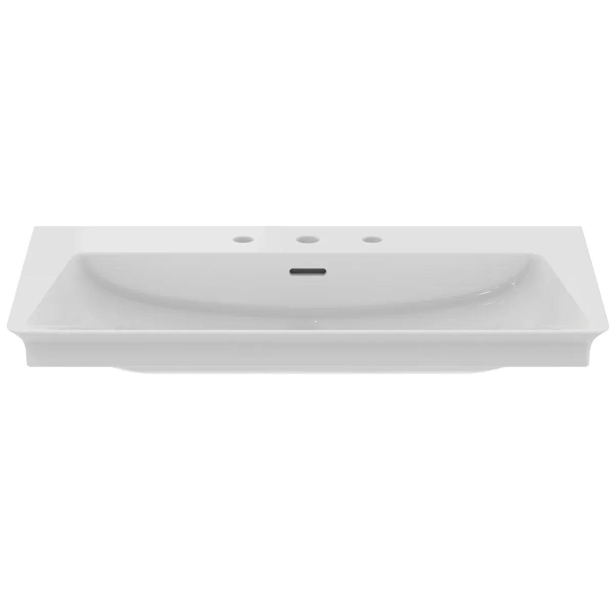 Ideal Standard Möbelwaschtisch La Dolce Vita, 860 mm, weiß (Alpin), 3 Hahnlöcher mit Überlauf, Keramik (Feinfeuerton)