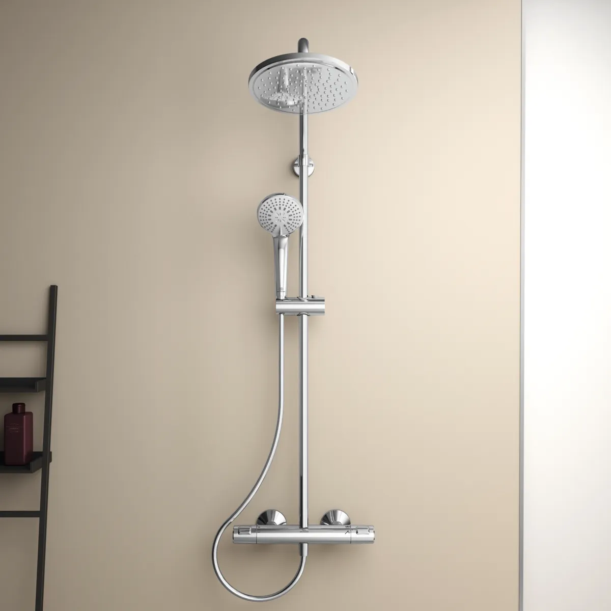 Ideal Standard Ceratherm T25 Duschsystem mit Brausethermostat Chrom Ideal Standard Ceratherm T25 Duschsystem mit Brausethermostat Chrom