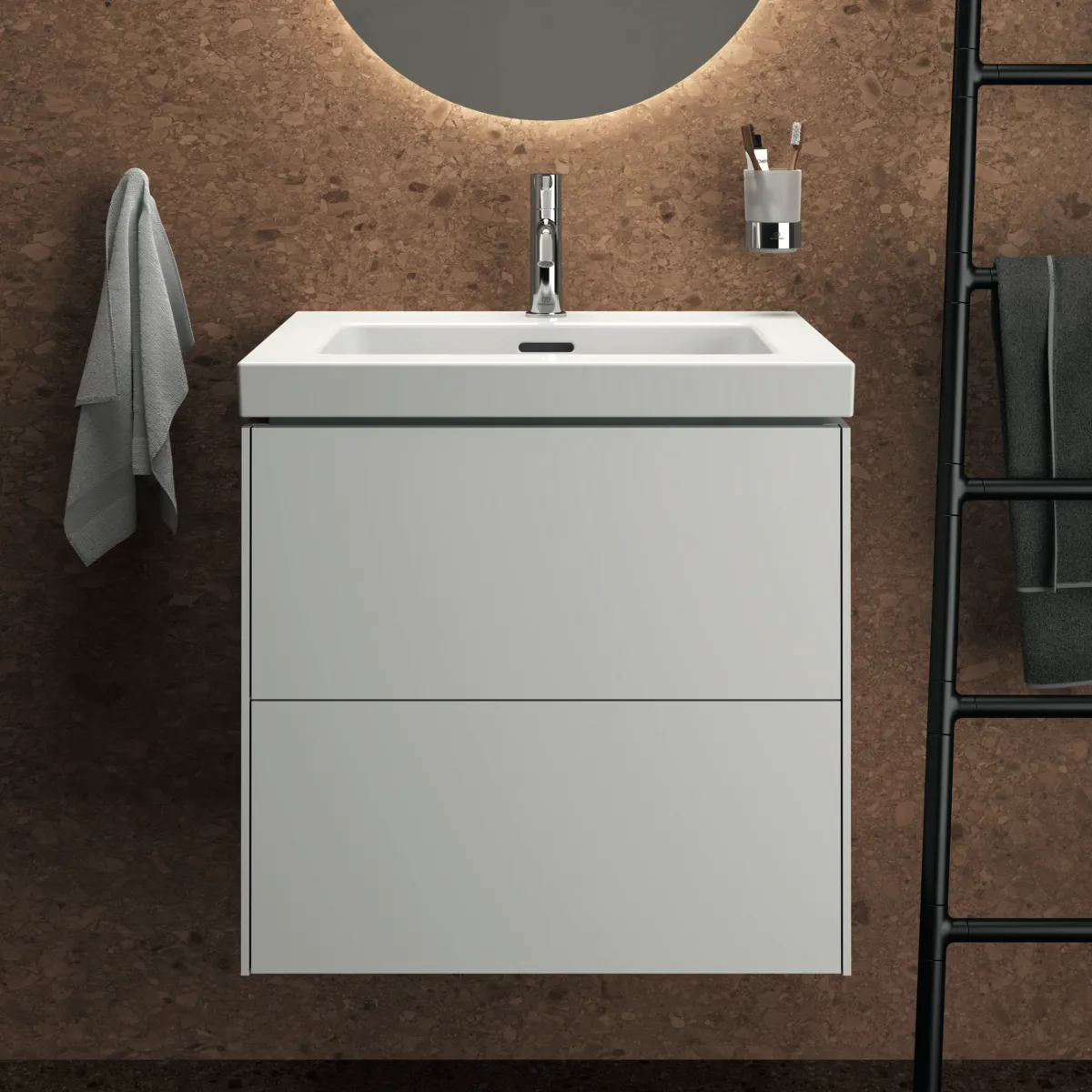 Handtuchhaken Conca, rund, Brushed Gold Handtuchhaken Conca, rund, Brushed Gold