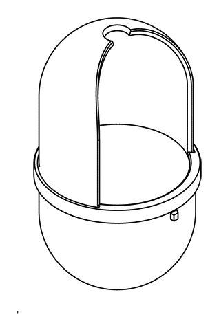 HEWI Bürstenbehälter „Serie 477“ 11,5 × 20,4 cm in Lichtgrau