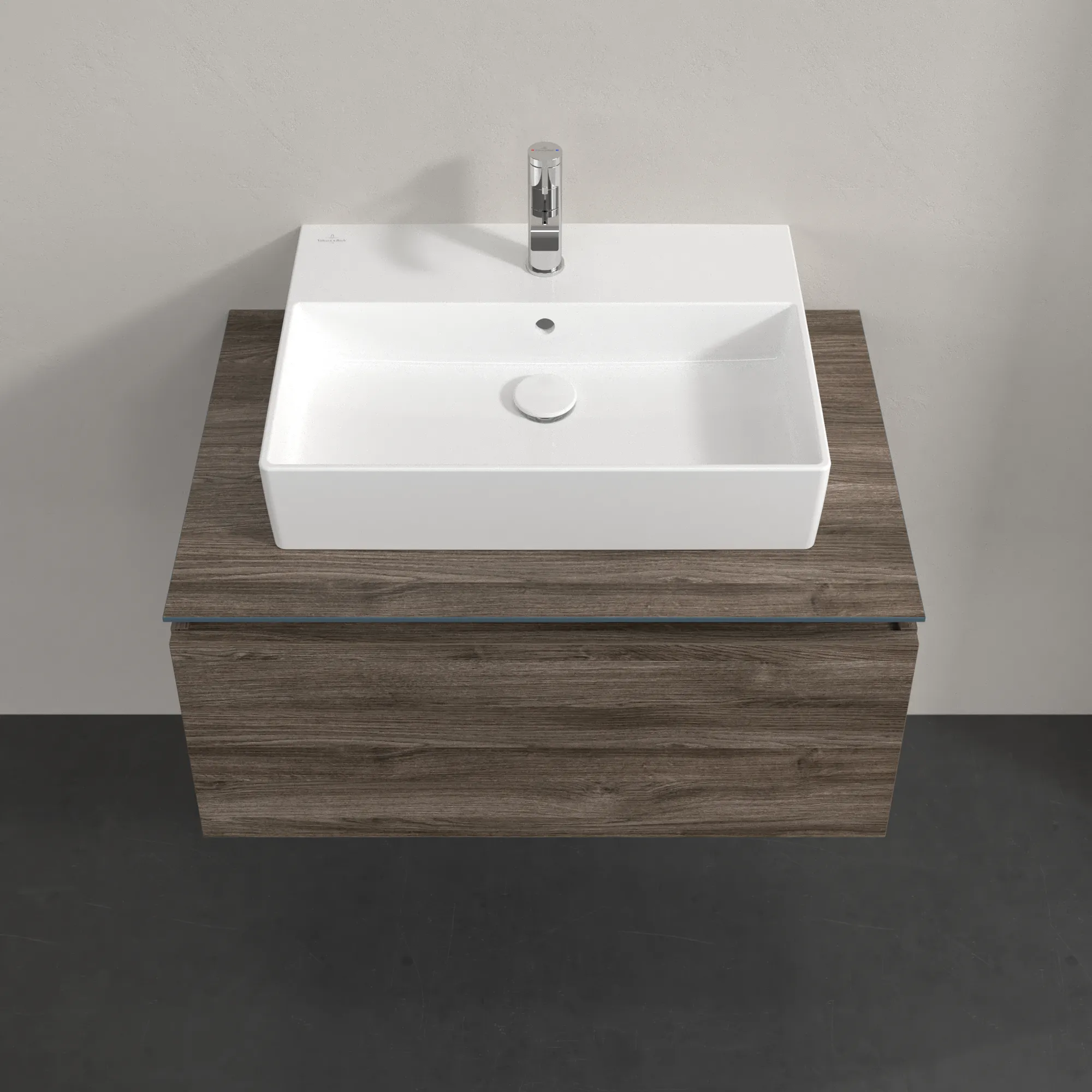 Villeroy & Boch Waschtischunterschrank „Legato“ für Schrankwaschtisch 800 × 380 × 500 mm Stone Oak, für Becken mittig