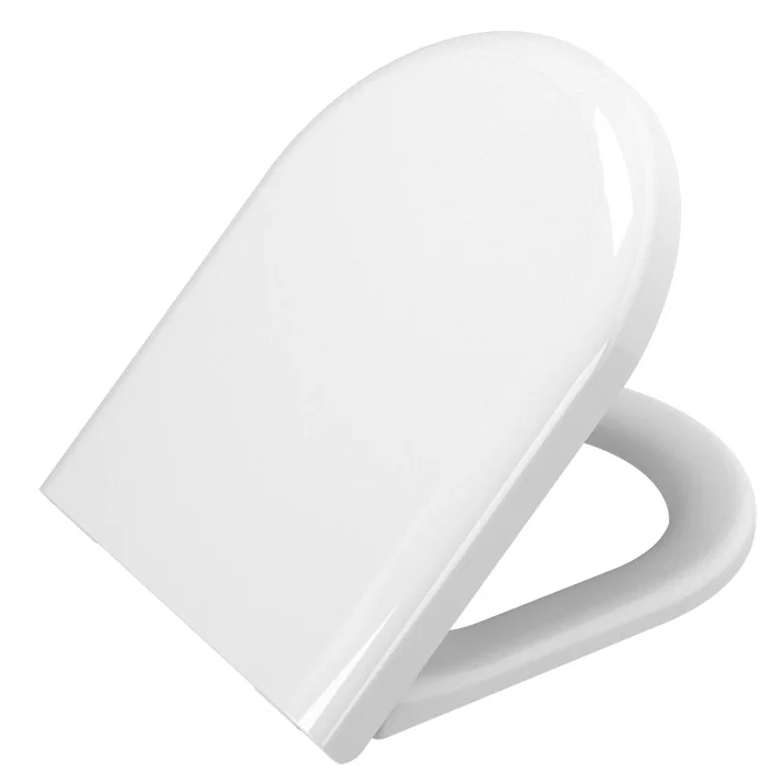 Universal Round WC-Sitz mit Absenkautomatik und Schnellverschluss Duroplast Weiß Hochglanz