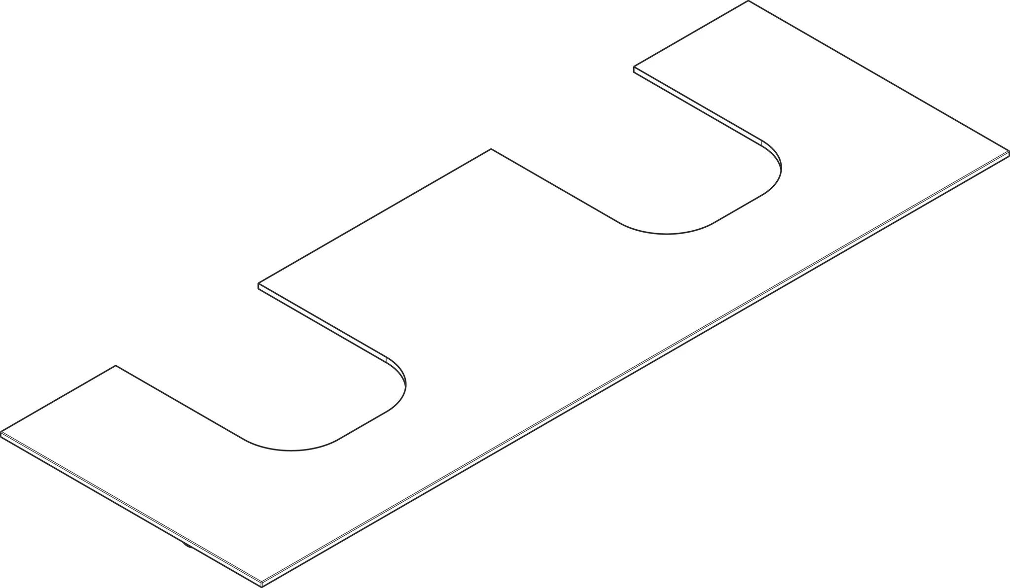 Hansgrohe Xevolos E Konsole 1570⁄550, 2 Beckenausschnitte, Mattweiß