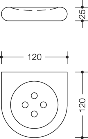 HEWI Seifenablage „Serie 477“ 12 × 2,5 × 12 cm HEWI Seifenablage „Serie 477“ 12 × 2,5 × 12 cm