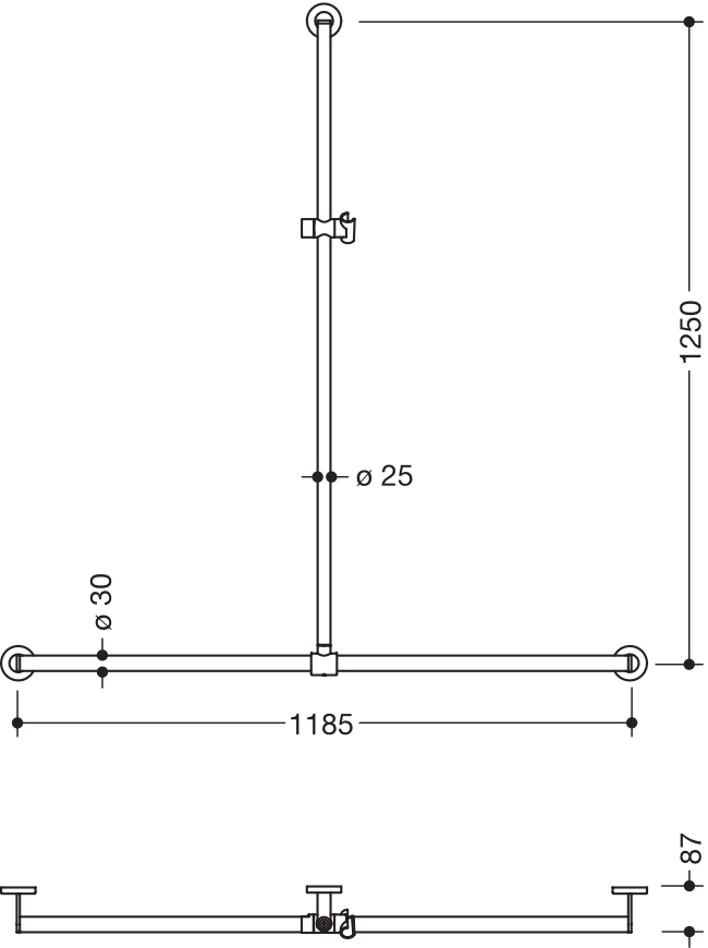 HEWI Haltegriff pulverbeschichtet „System 900“