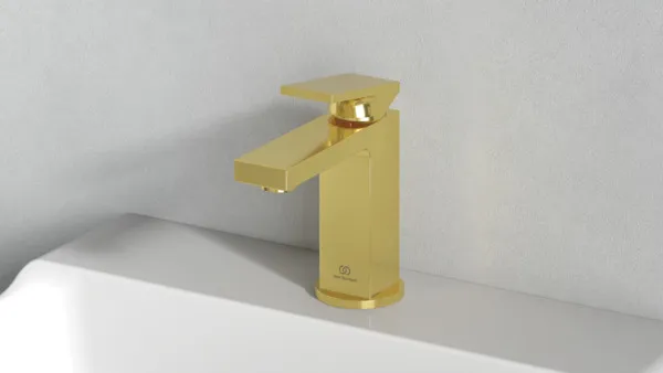 Waschischarmatur Extra Ausladung 111mm ohne Ablaufgarnitur Brushed Gold Waschischarmatur Extra Ausladung 111mm ohne Ablaufgarnitur Brushed Gold