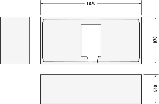 Duravit Badewanne „Happy D.2“ rechteck 1900 × 900 mm in Weiß Duravit Badewanne „Happy D.2“ rechteck 1900 × 900 mm in Weiß