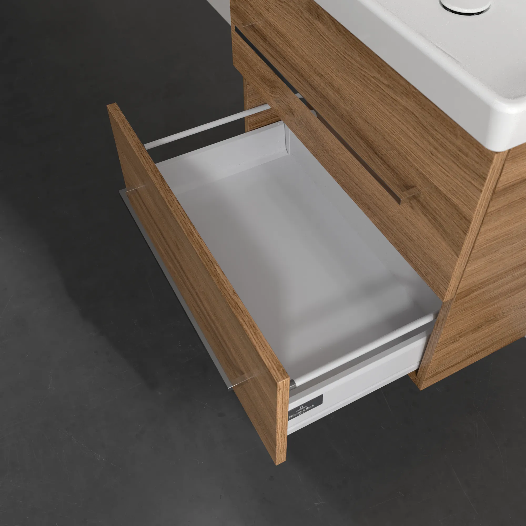 Villeroy & Boch Waschtischunterschrank „Avento“ für Schrankwaschtisch 630 × 514 × 452 mm Kansas Oak, Soft Closing