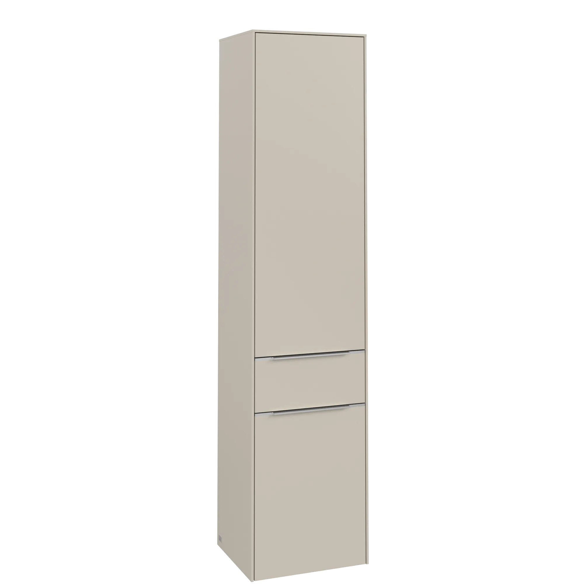 Villeroy & Boch Subway 3.0 Hochschrank, eckig, Cashmere Grey, 400 x 1710 x 346 mm, 2 Türen, 1 Auszug, SoftClosing