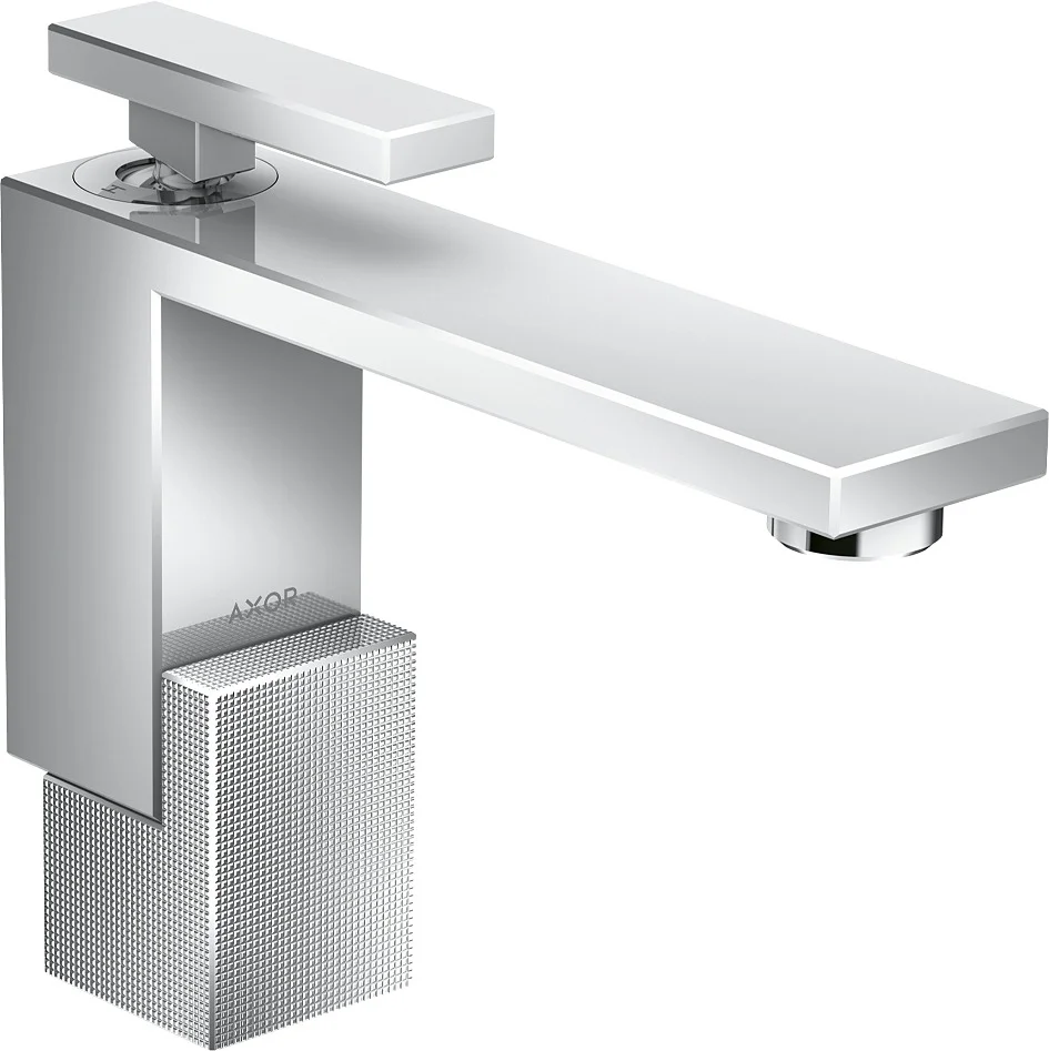 Hansgrohe AXOR Edge Einhebel-Waschtischmischer 130, Diamantschliff Chrom, Ausladung 160 mm, Auslaufhöhe 131 mm
