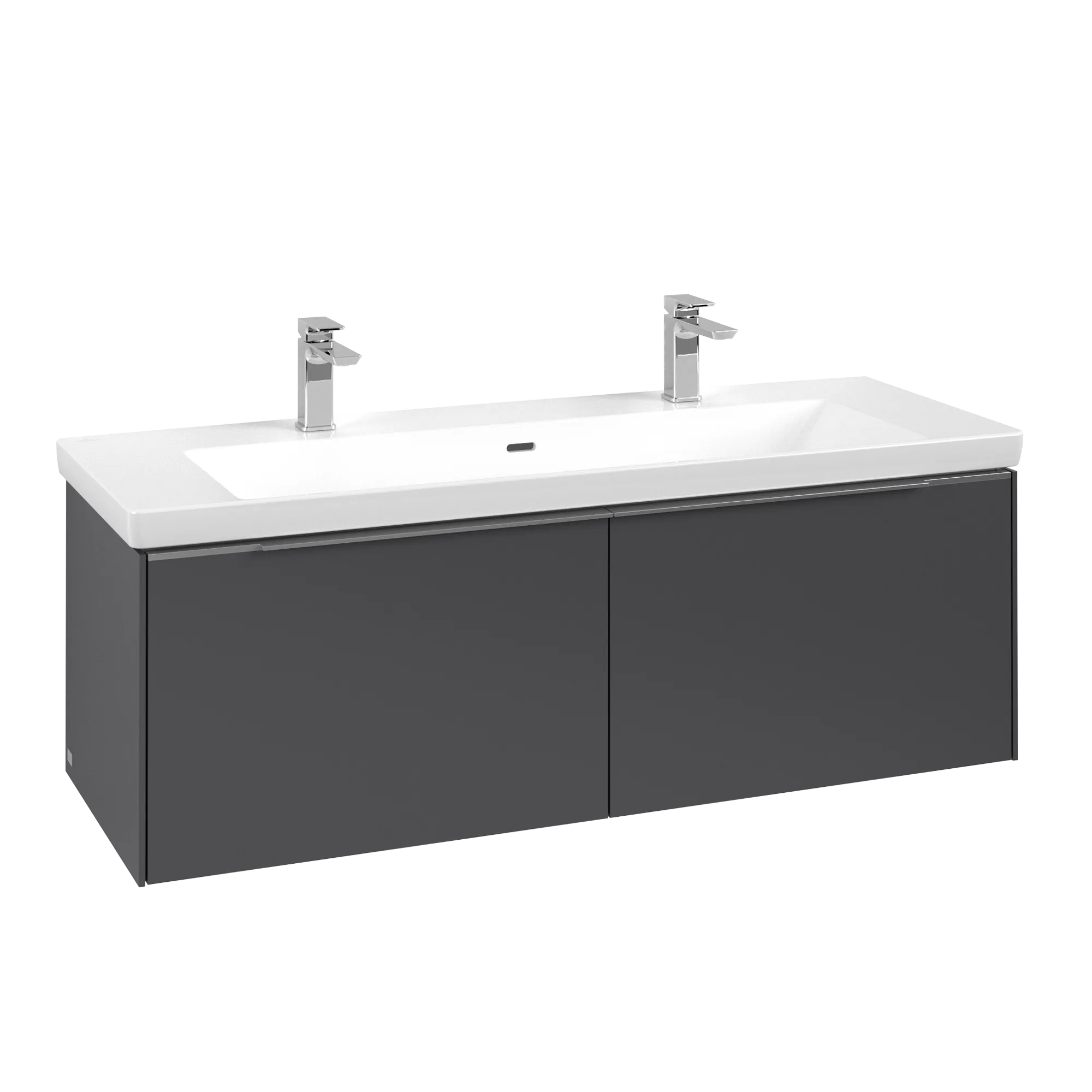 Villeroy & Boch Waschtischunterschrank „Subway 3.0“ für Schrankwaschtisch 1272 × 429 × 478 mm Graphite, für Becken mittig Villeroy & Boch Waschtischunterschrank „Subway 3.0“ für Schrankwaschtisch 1272 × 429 × 478 mm Graphite, für Becken mittig