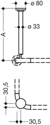 HEWI Deckenabhängung „Serie 801“ 8 × 8 cm HEWI Deckenabhängung „Serie 801“ 8 × 8 cm