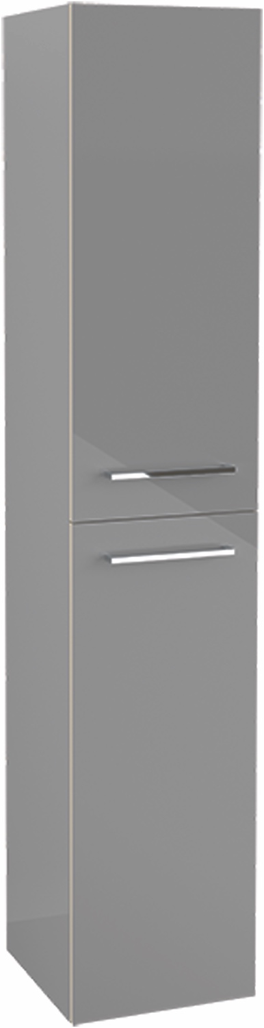 Villeroy & Boch Hochschrank „Avento“ 35 × 176 × 37,2 × 37,2 cm in Crystal Grey, Anschlag rechts, Soft Closing, 2 Türen