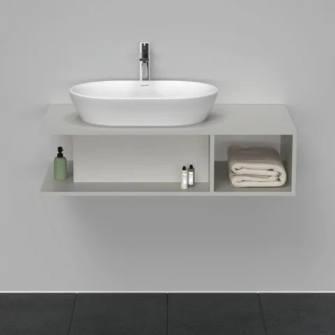 Duravit Waschtischunterschrank wandhängend „D-Neo“ 100 × 26 × 55 cm Betongrau Matt