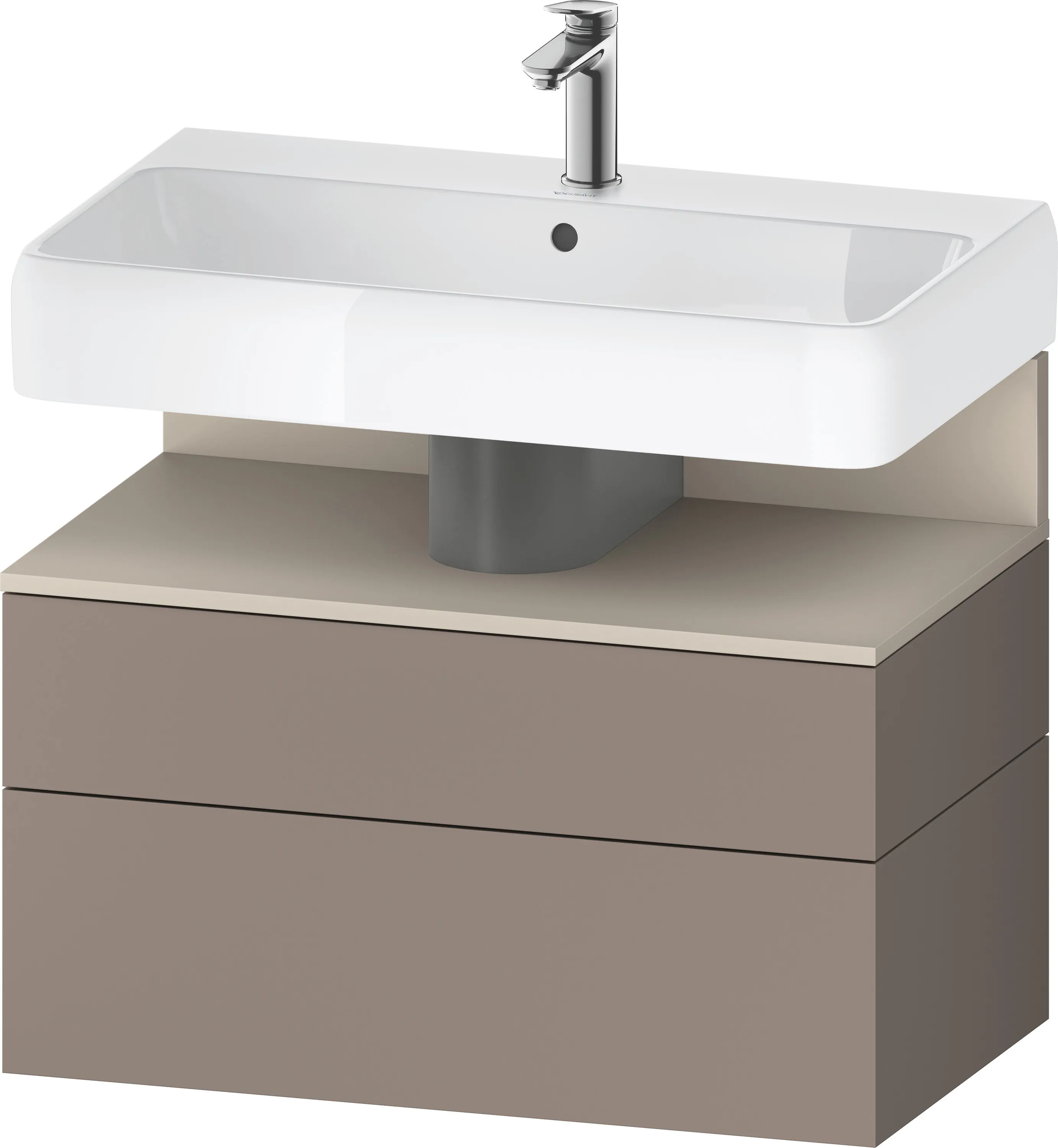 Duravit Waschtischunterschrank wandhängend „Qatego“ 79 × 59 × 47 cm, mit Beleuchtung