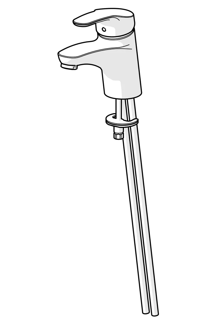HansaMIX Einhebelmischer Waschtischbatterie HansaMIX 0108 Kupferrohr Ausladung 141 mm DN15 Chrom HansaMIX Einhebelmischer Waschtischbatterie HansaMIX 0108 Kupferrohr Ausladung 141 mm DN15 Chrom