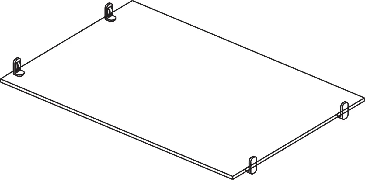 Ideal Standard Glaseinlegeboden Connect Air, neutral, 230 mm für Hoch- und Halbhoch-Schrank