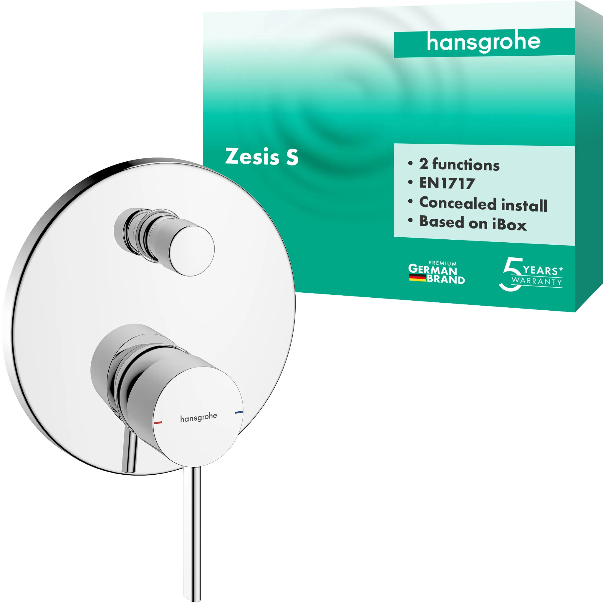 Hansgrohe Zesis S Einhebel-Wannenmischer Unterputz Chrom Hansgrohe Zesis S Einhebel-Wannenmischer Unterputz Chrom