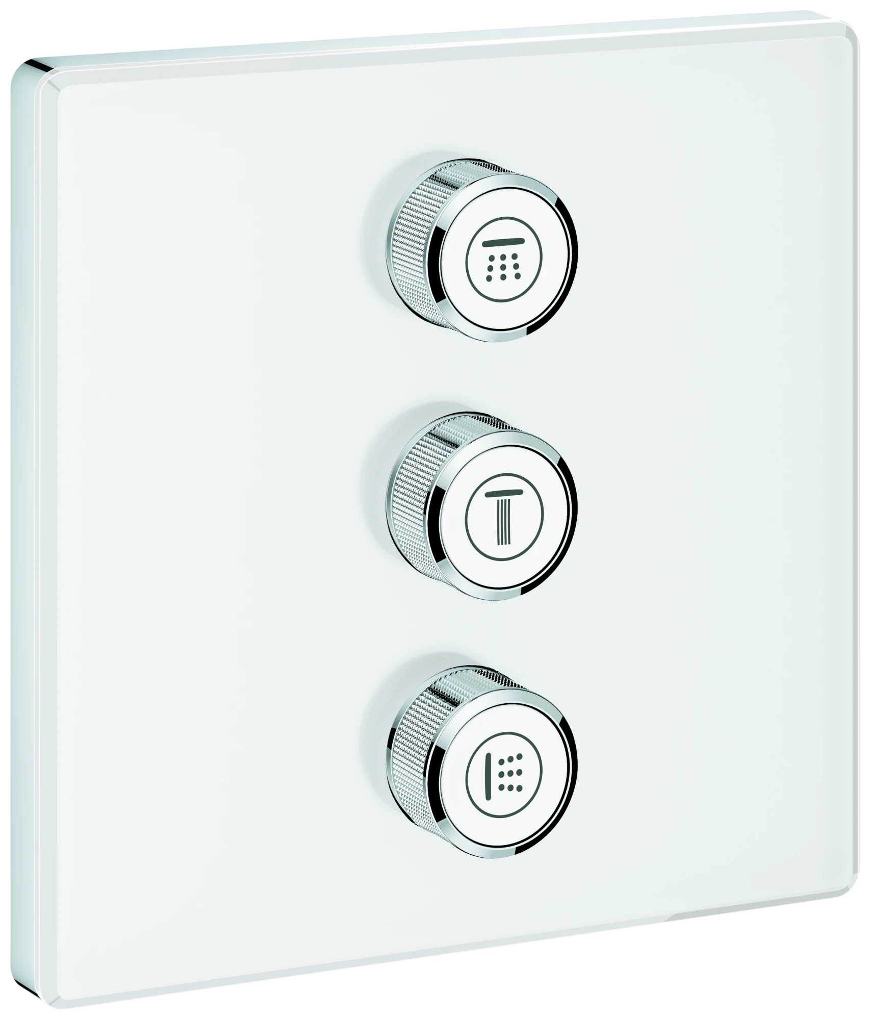 3-fach Unterputzventil Grohtherm SmartControl 29158, Fertigmontageset für Rapido SmartBox, Wandrosette eckig, moon white