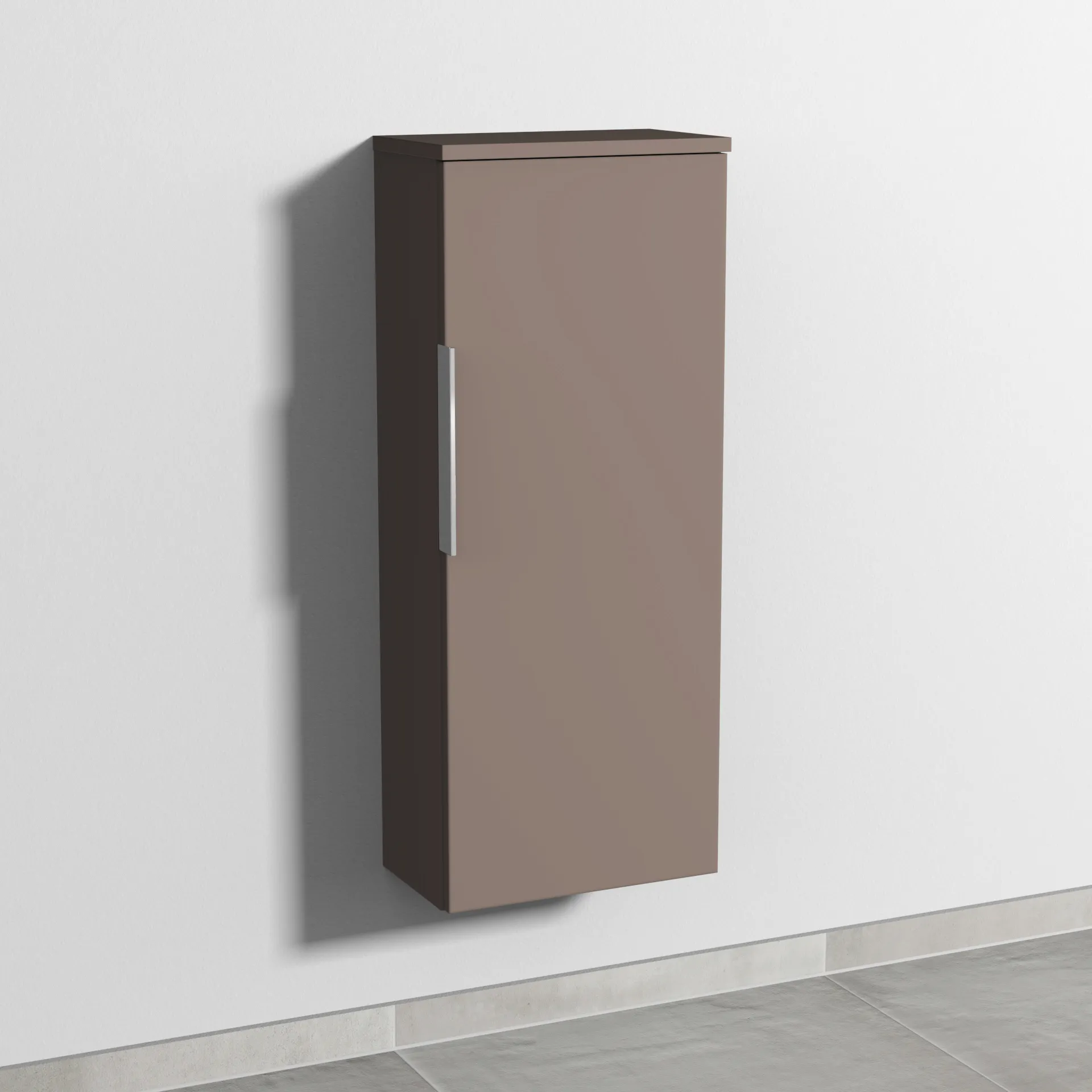 Sanipa Mittelschrank „3way“ 350 × 850 × 199 mm Anschlag rechts, in Taupe (matt), Anschlag rechts