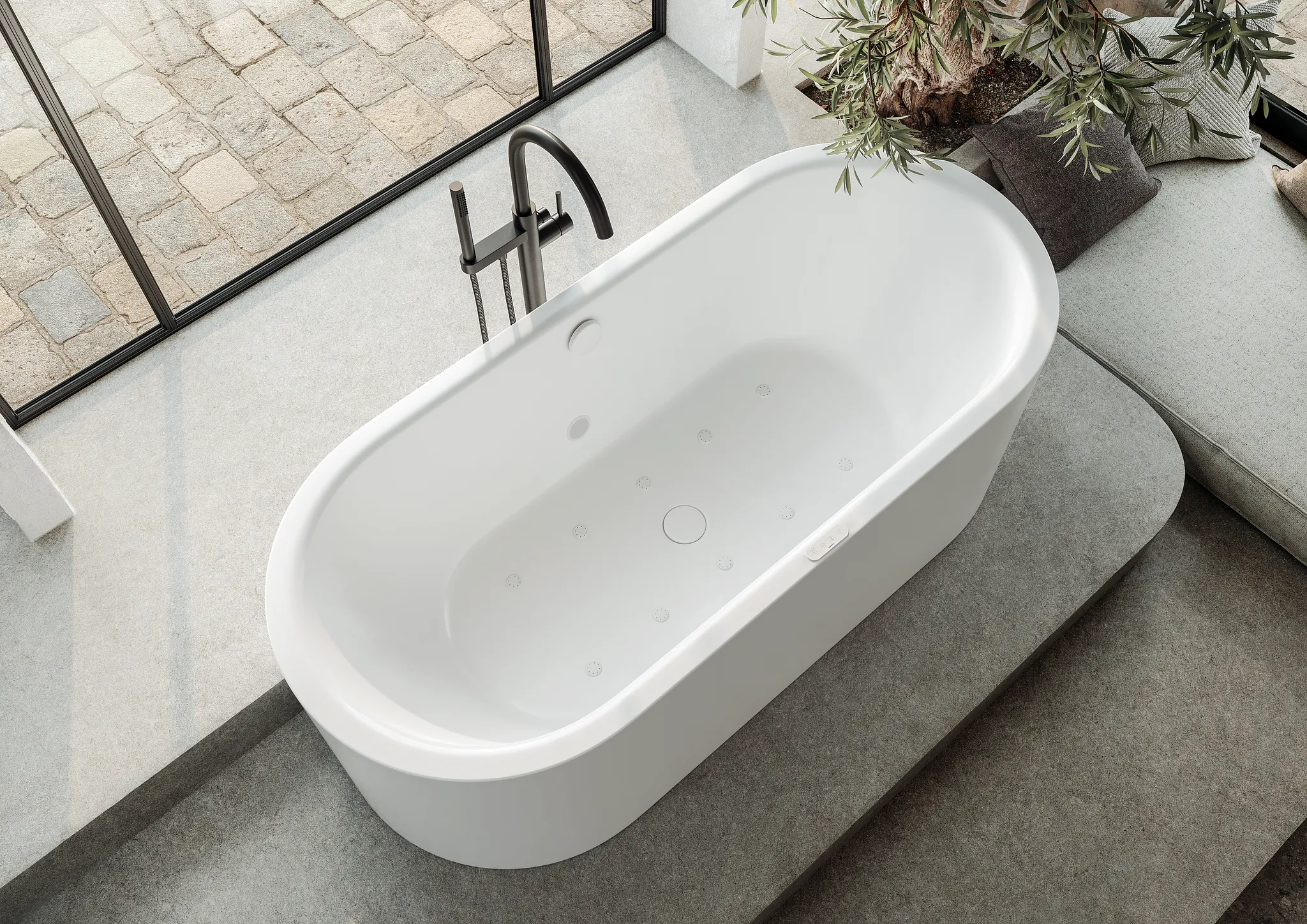 Kaldewei Whirlwanne „Meisterstück Centro Duo Oval“ 180 × 80 cm, links mit Airmassage Soul Kaldewei Whirlwanne „Meisterstück Centro Duo Oval“ 180 × 80 cm, links mit Airmassage Soul