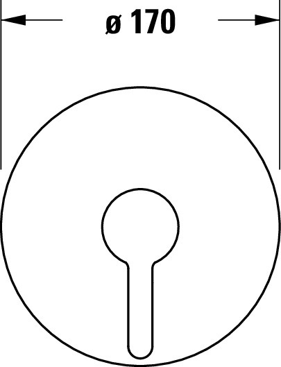 C.1 Einhebel-Brausemischer Unterputz rund, Ausladung 77 Durchmesser 170 mm