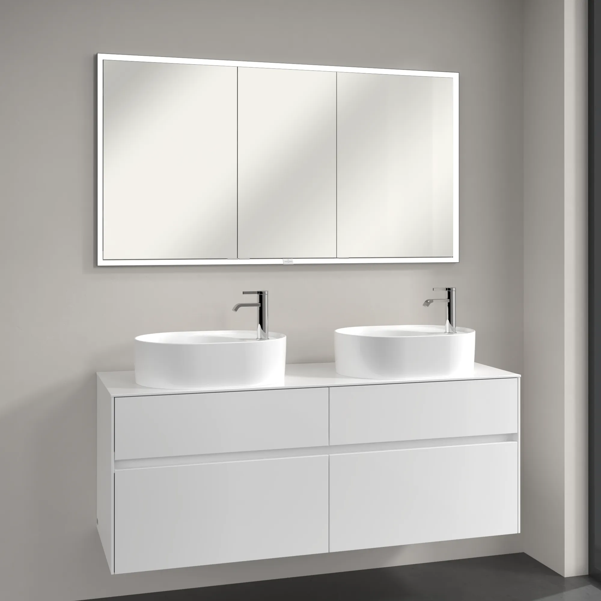 Villeroy & Boch Einbau-Spiegelschrank „My View Now“ 1400 × 750 × 168 mm in White Matt Villeroy & Boch Einbau-Spiegelschrank „My View Now“ 1400 × 750 × 168 mm in White Matt
