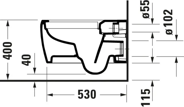 Wand-Tiefspül-WC „Qatego“ 38,5 × 36 × 57 cm