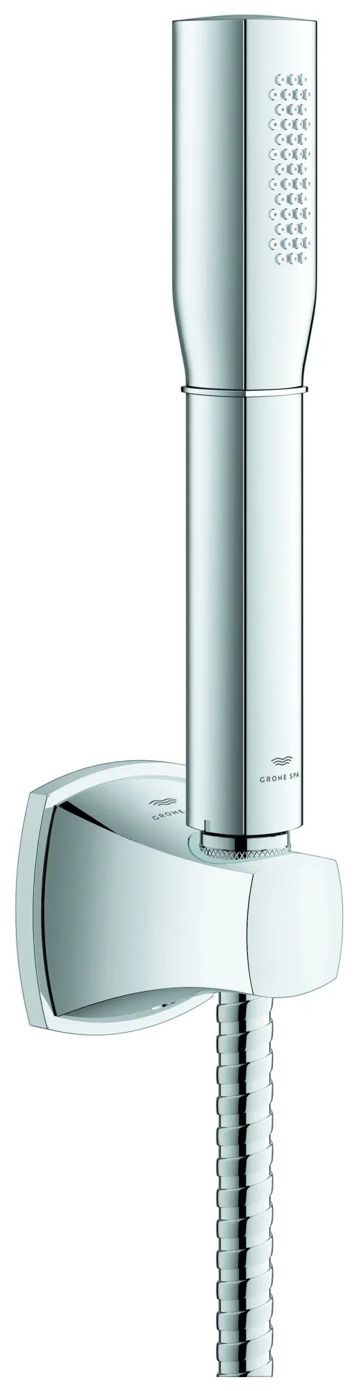 Wandhalterset Grandera Stick 26901, 1 Strahlart, 7,6 l/min Durchflusskonstanthalter, chrom Farbe: chrom Wandhalterset Grandera Stick 26901, 1 Strahlart, 7,6 l/min Durchflusskonstanthalter, chrom Farbe: chrom