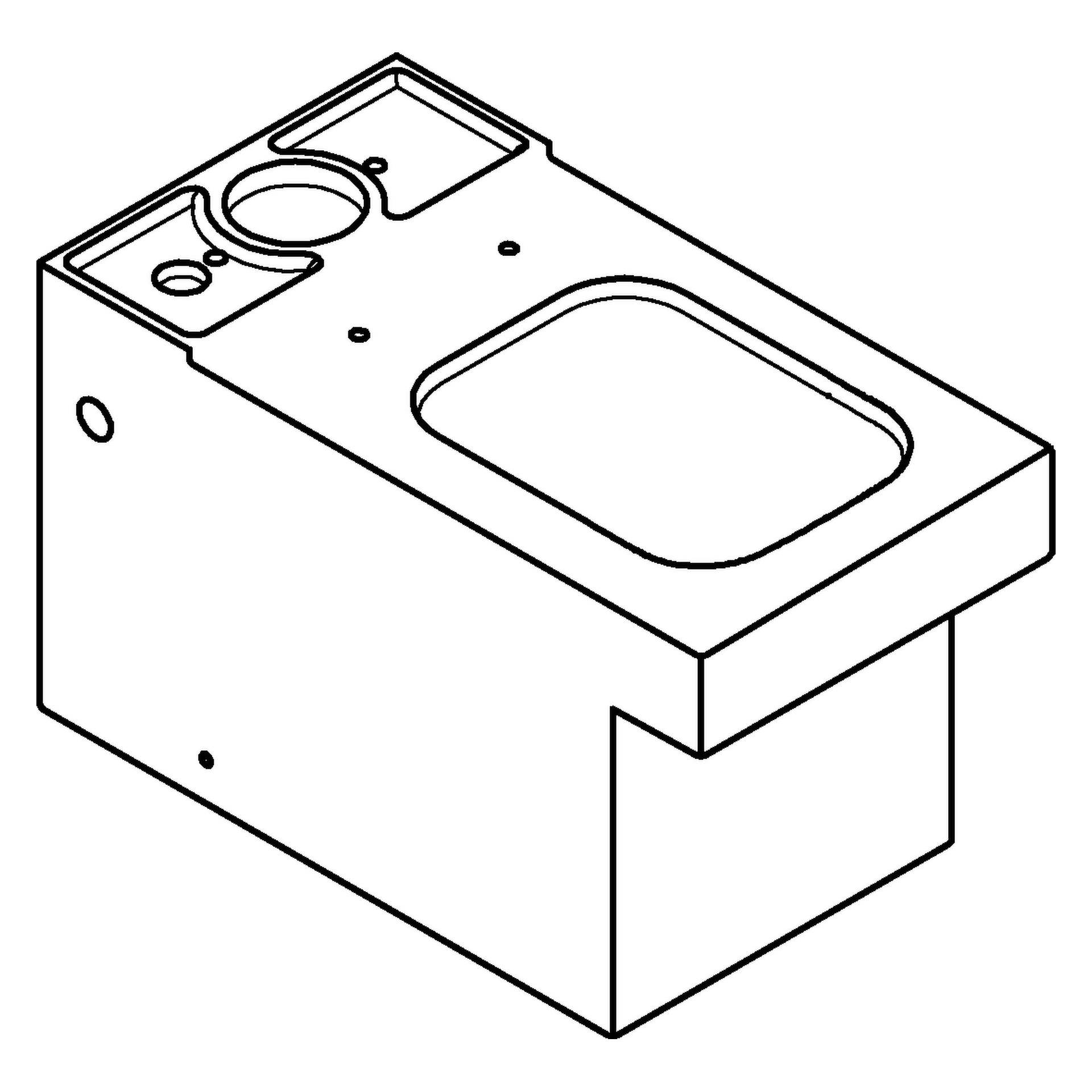GROHE Stand-WC-Kombination Cube Keramik 39484_H, Abgang universal, spülrandlos, PureGuard Hygieneoberfläche, aus Sanitärkeramik, alpinweiß