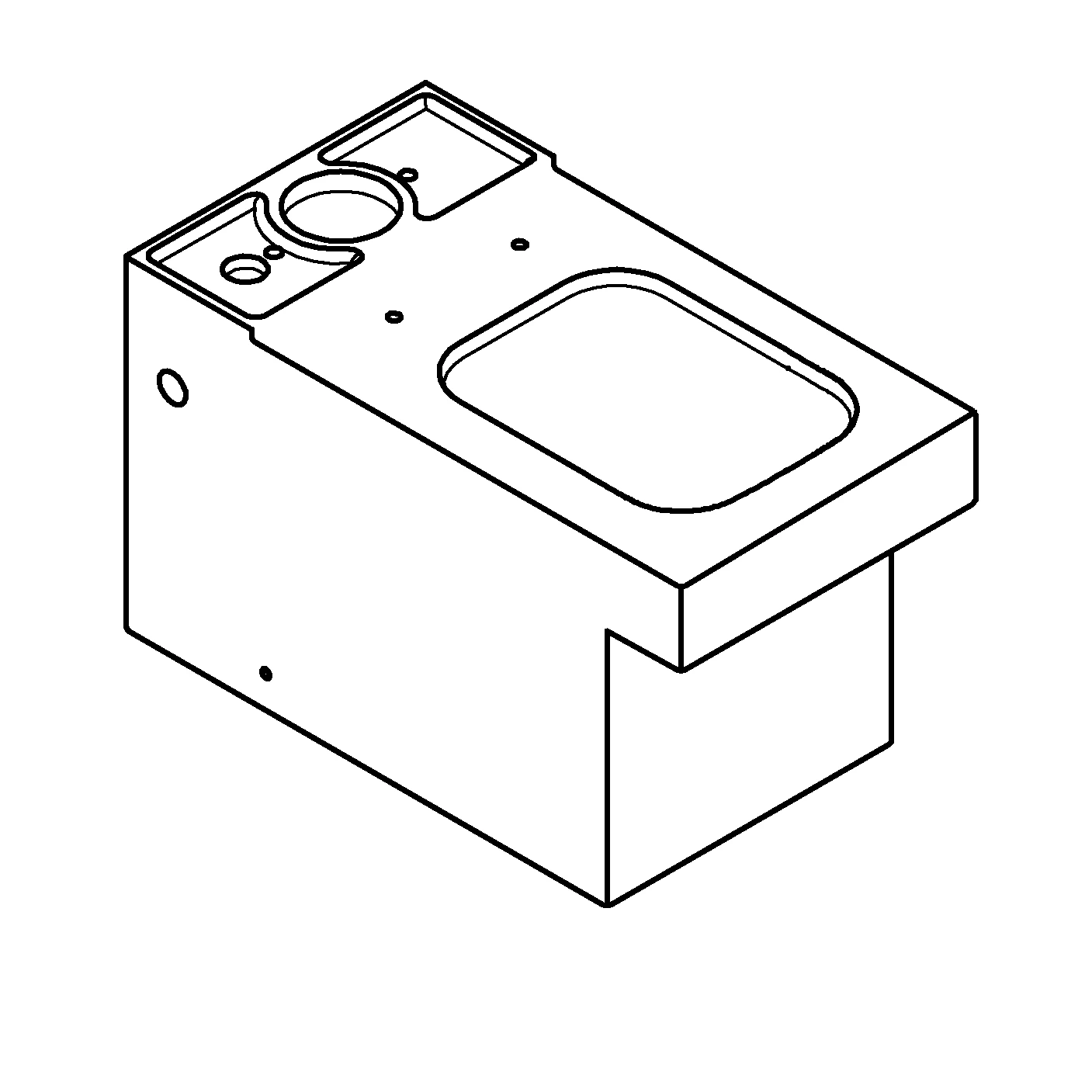 Stand-WC-Kombination Cube Keramik 39484_H, Abgang universal, spülrandlos, PureGuard Hygieneoberfläche, aus Sanitärkeramik, alpinweiß