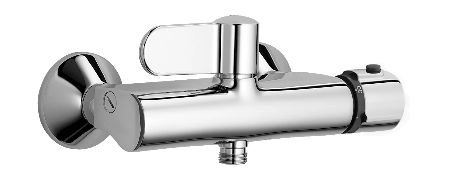 HansaTEMPRA Duscharmatur Wandmontage Thermostat Chrom