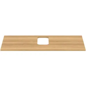 Waschtischplatte i.life B mittiger Ausschnitt für ein Wand-Waschtisch 1002x507x18mm Weiß matt