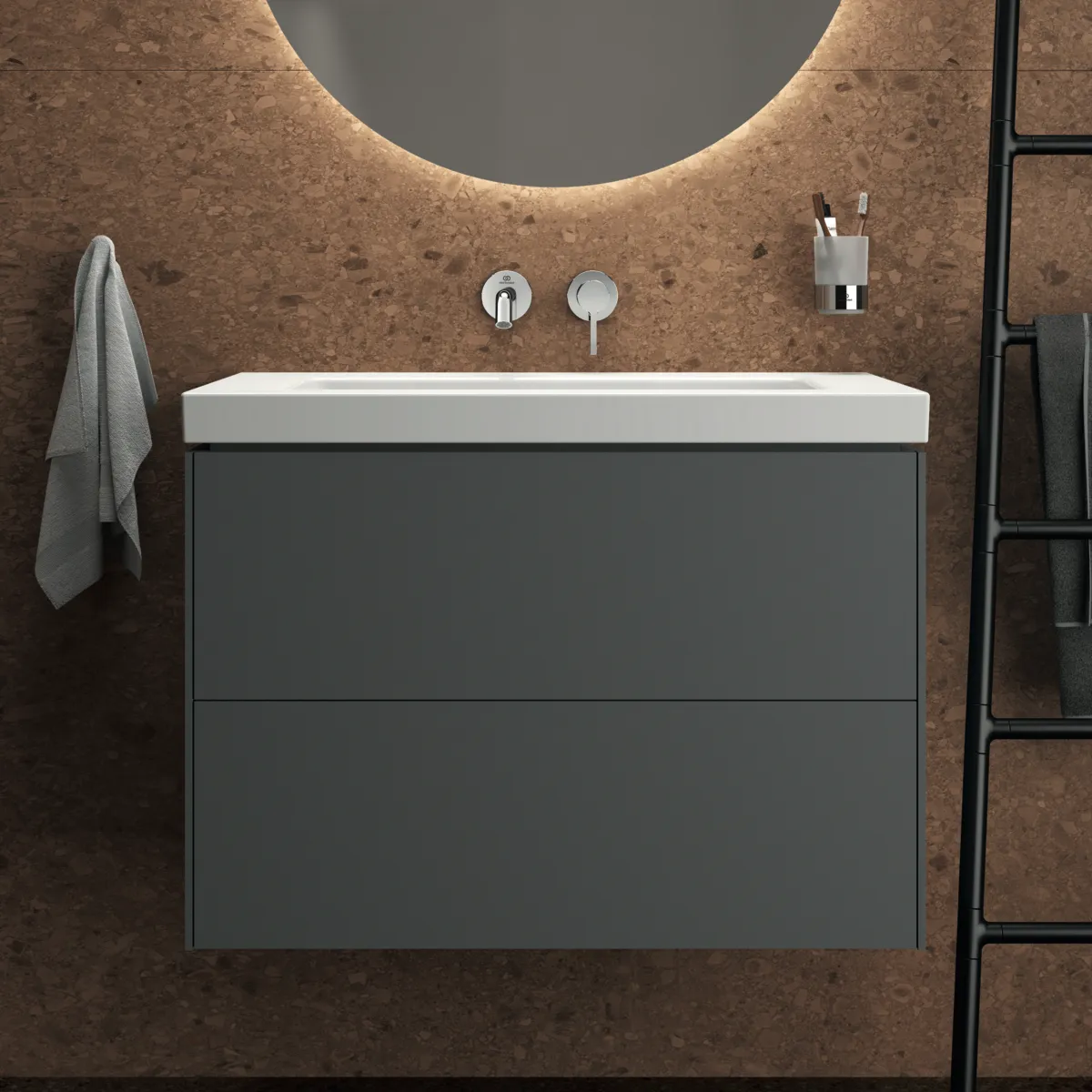 Ideal Standard Wand-Waschtischarmatur Joy Arm, runde Rosette, 220mm Ausladung, Chrom Ideal Standard Wand-Waschtischarmatur Joy Arm, runde Rosette, 220mm Ausladung, Chrom