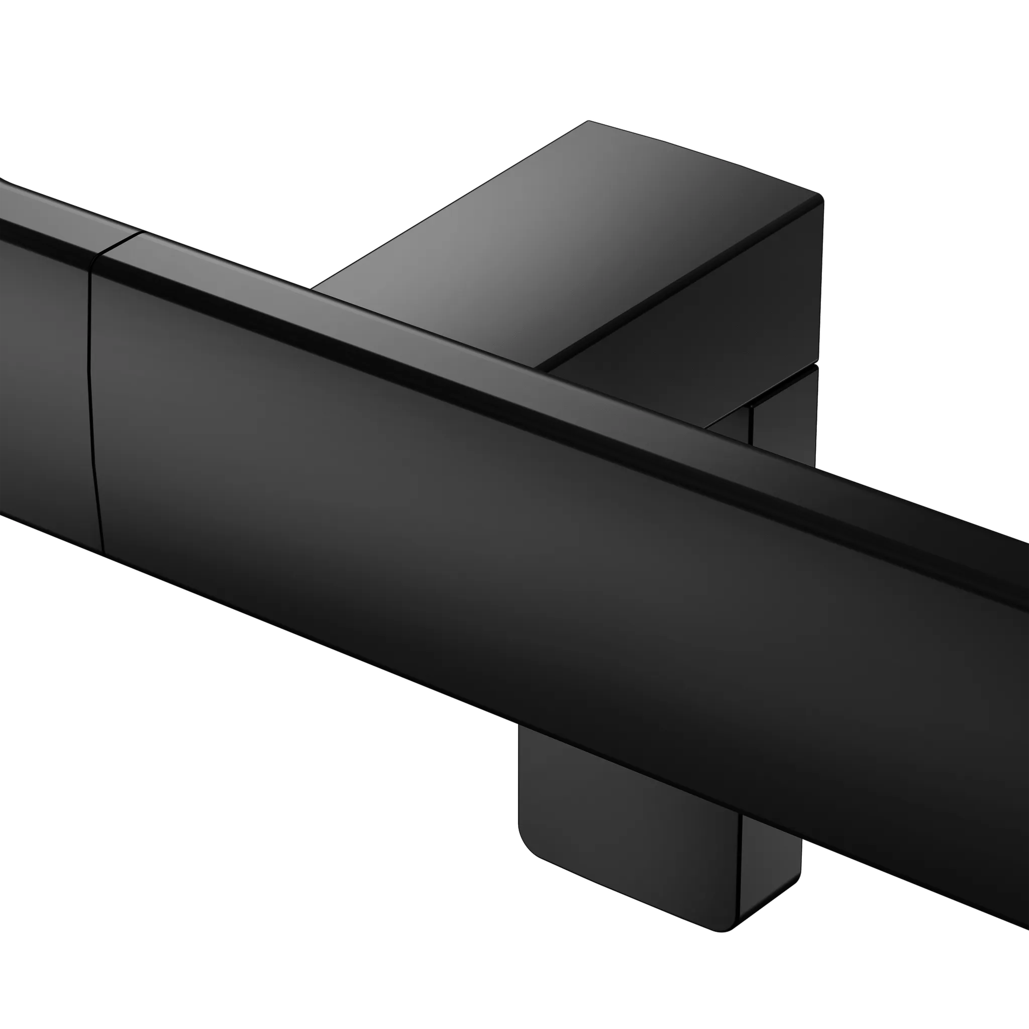 KEUCO AXESS Duschhandlauf mit Brausestange links 600/600/1300 mm schwarz matt