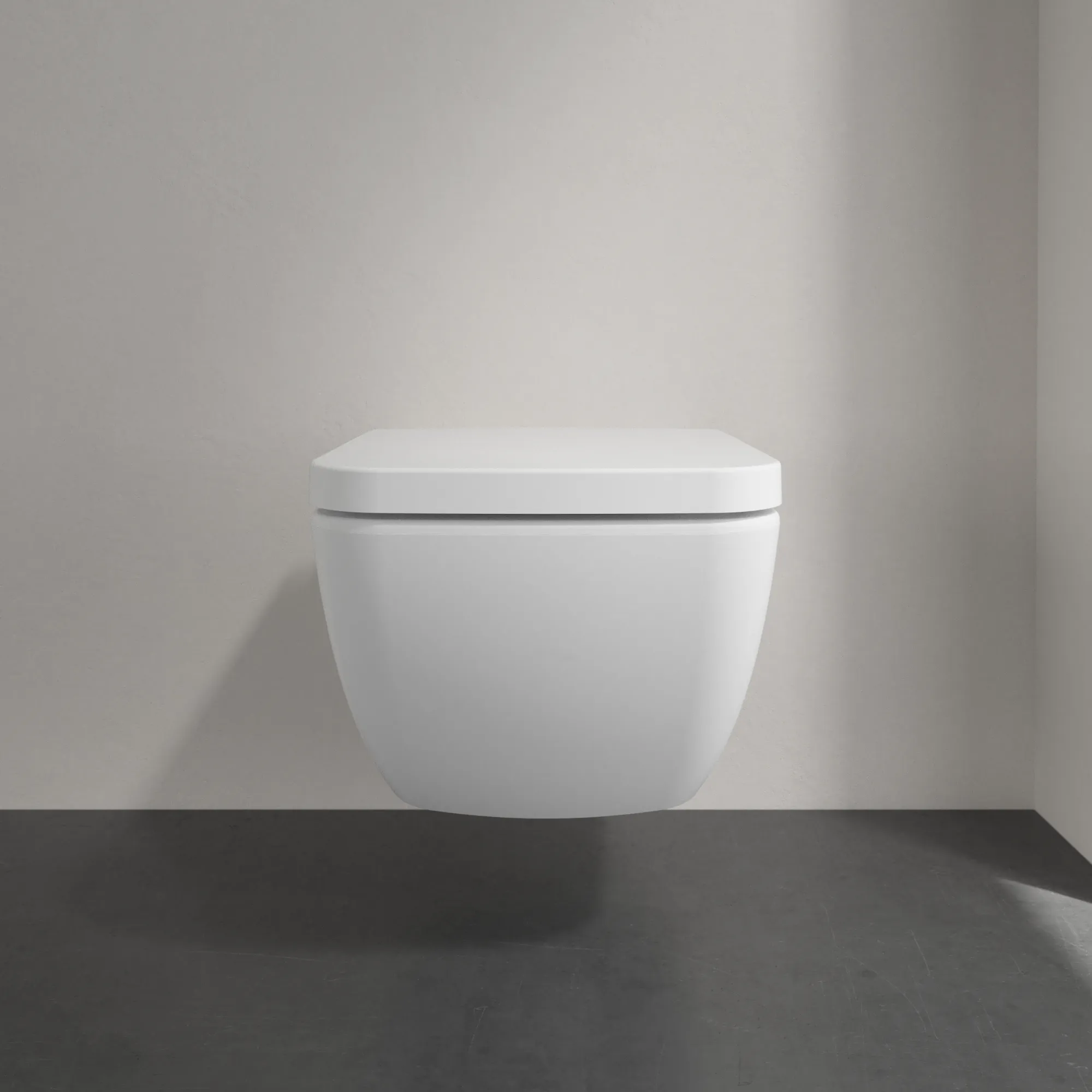 Wand-Tiefspül-WC DirectFlush „Venticello“ mit DirektFlush, Spülrandlos 37,5 × 33 × 56 cm in Stone White, ohne Spülrand