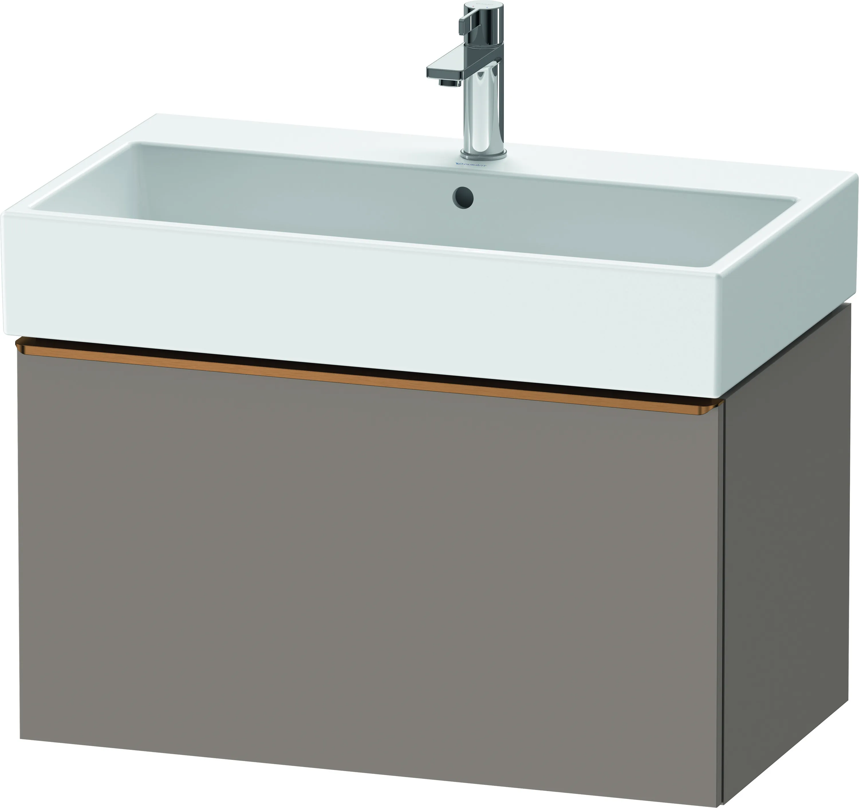 Duravit Waschtischunterschrank wandhängend „D-Neo“ 78,4 × 44 × 44,2 cm Basalt Matt