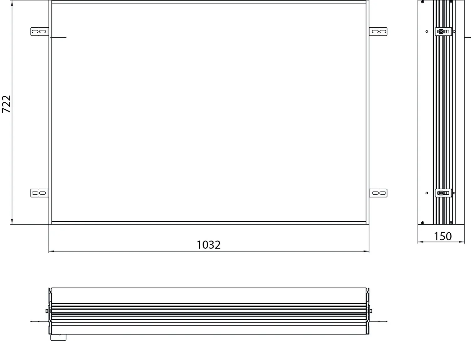 emco Einbaurahmen Loft für Lichtspiegelschränke Breite 1000mm, 1032x720mm emco Einbaurahmen Loft für Lichtspiegelschränke Breite 1000mm, 1032x720mm