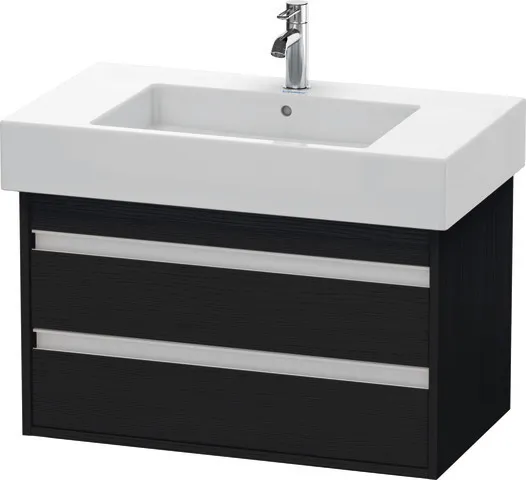 Duravit Waschtischunterschrank wandhängend „Ketho“ 80 × 48 × 45,5 cm Eiche Schwarz