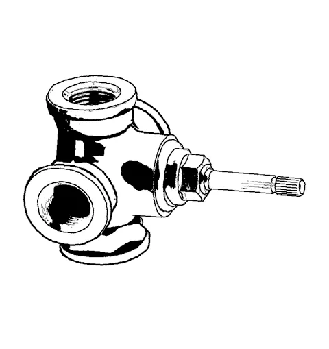 Kludi Zwei-Wege-Umstellung Rohbau-Set als Drehventil 540° neutral, DN 15/20, Messing, Einbautiefe 65–110 mm Kludi Zwei-Wege-Umstellung Rohbau-Set als Drehventil 540° neutral, DN 15/20, Messing, Einbautiefe 65–110 mm