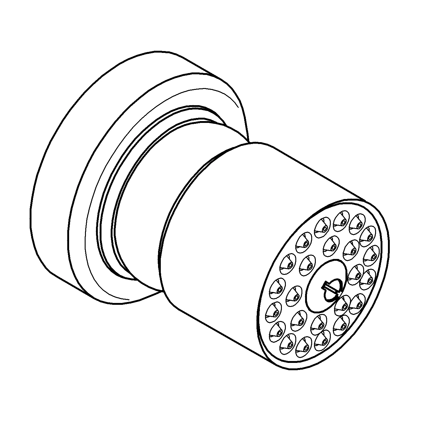 Seitenbrause Relexa 50 28198, 1 Strahlart, Durchflussmenge voreinstellbar von 5-11 l/min, chrom