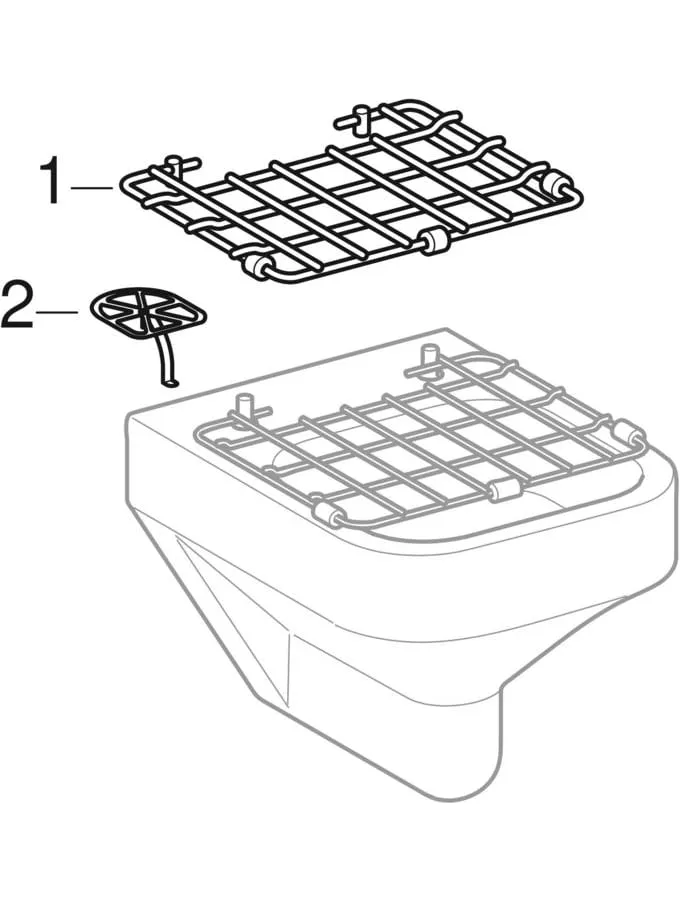 Publica Ausguss mit Klapprost: B=40cm, H=37cm, T=49cm