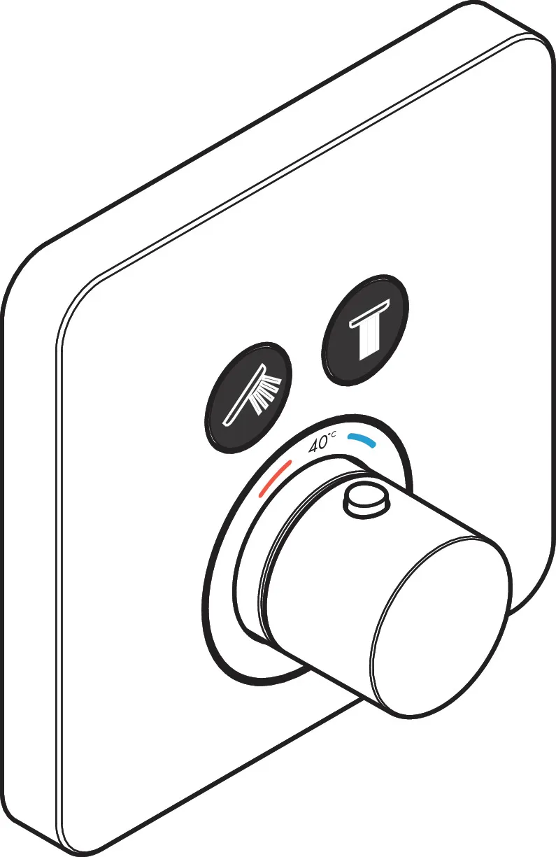 Thermostat UP Axor ShowerSelect Fertigset 2 Verbraucher chrom Thermostat UP Axor ShowerSelect Fertigset 2 Verbraucher chrom