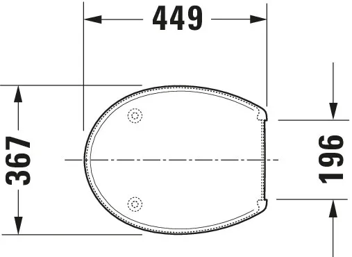 Duravit WC-Sitz „D-Code“ Basic 36 × 44 × 44 cm in, Scharniere Edelstahl