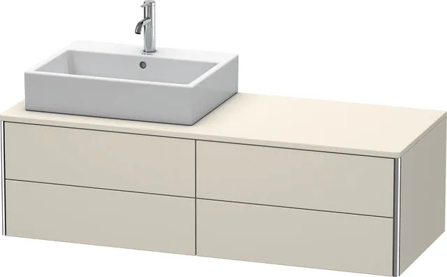 Duravit Waschtischunterschrank wandhängend „XSquare“ 140 × 40 × 54,8 cm Taupe Matt