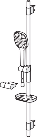 Gleitstangekombination „Activejet Style“ 970 mm in Chrom Gleitstangekombination „Activejet Style“ 970 mm in Chrom